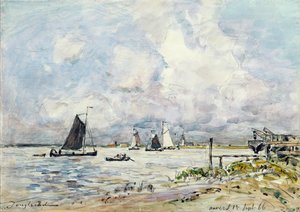 A Landing Stage on Escaut, 1866